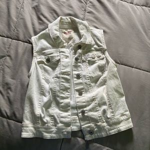 Mossimo white jean vest